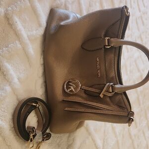 Michael Kors Brown Satchel with Gold Hardware
